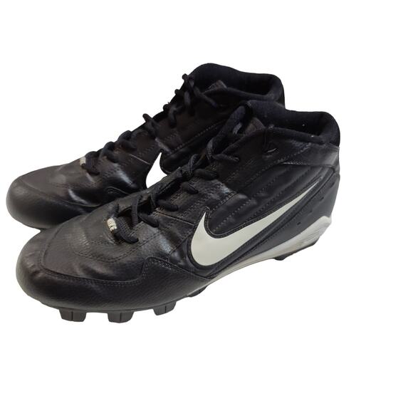 Nike Men's Sz 11 MCS Keystone 3/4 Hi Baseball Cleats Black Shoes - Picture 1 of 9